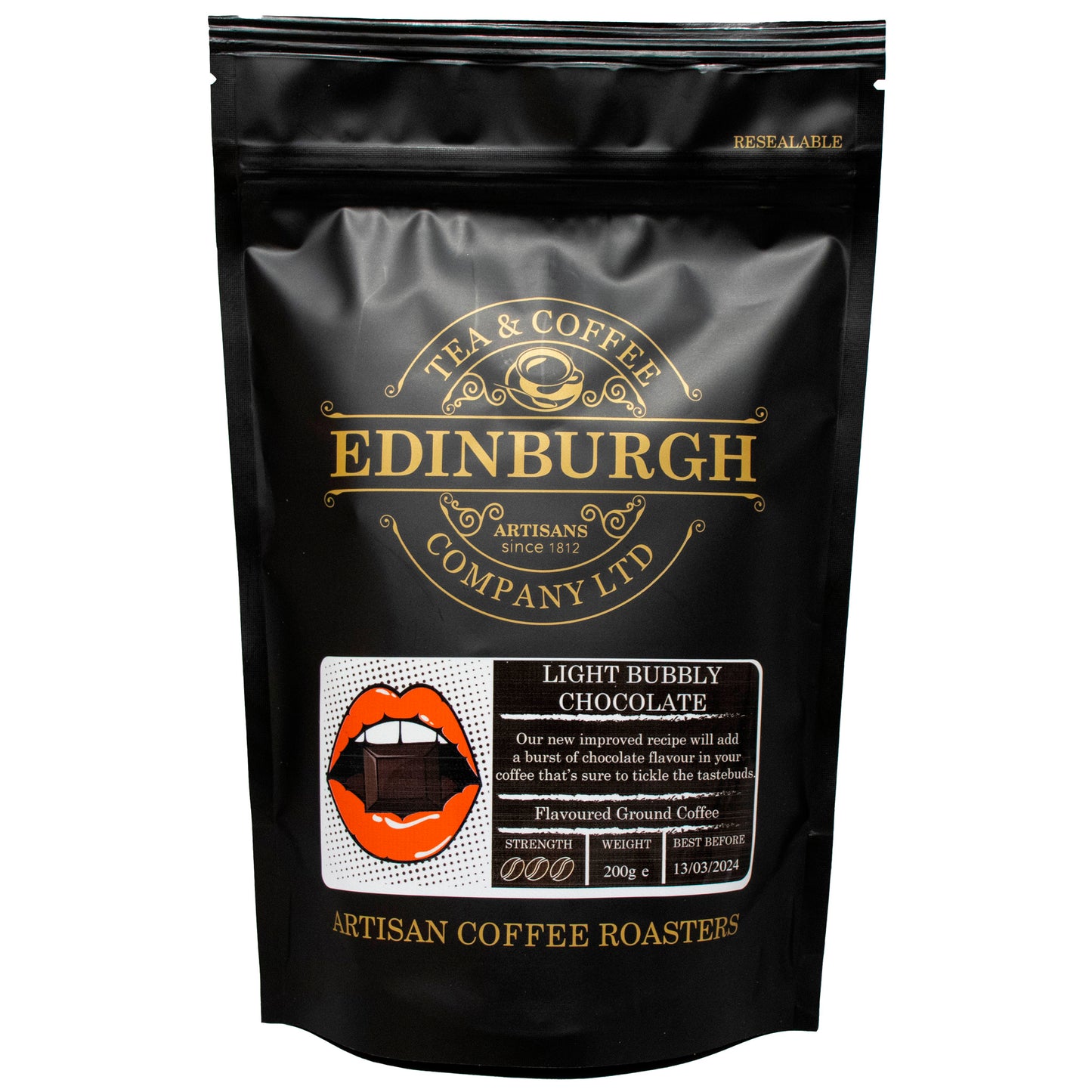LIGHT BUBBLY CHOCOLATE FLAVOURED COFFEE